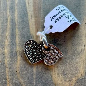 Sterling Silver Heart Pendant with Marcasites